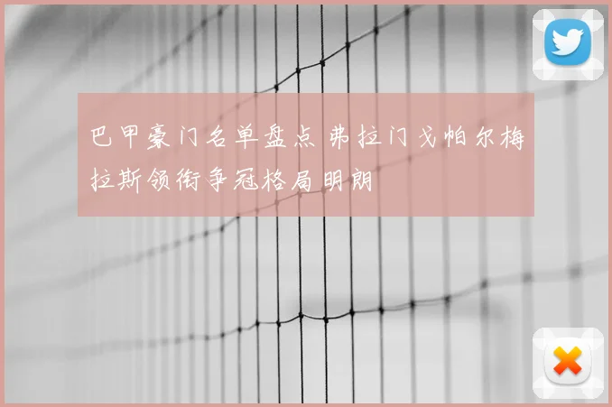 巴甲豪门名单盘点 弗拉门戈帕尔梅拉斯领衔争冠格局明朗