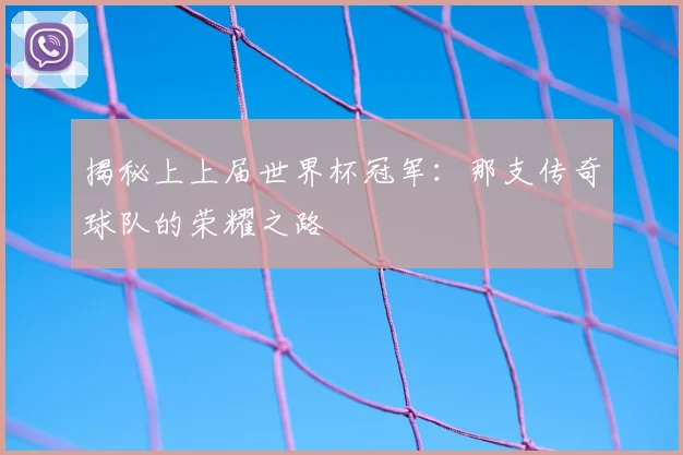 揭秘上上届世界杯冠军：那支传奇球队的荣耀之路